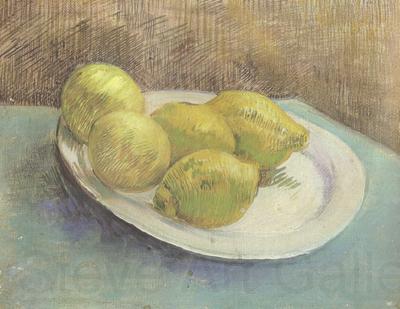 Vincent Van Gogh Still life with Lemons on a Plate (nn04) Norge oil painting art